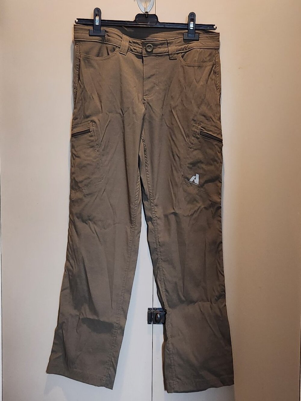 Eddie Bauer First Ascent Guide Hiking Pants Brown P4 Petite Stretch Tech Cargo